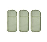 Iuhtrb 3Pcs Clear Pencil Bag Pencil Case Double Layer Pen Storage Box Portable Pen Organizers Clear Colored Case PVC Bag