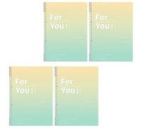 Iuhtrb 4Pcs Binder Notebook For Student 26 Hole Punched Binder Notebook Journal 240 Sheets Lined Paper 8.27''x11.42'' Professional Desk Accessory