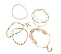 Iuhtrb 7PCS Trendy Sea Charm Stylish Wristband Resin And Shell Texture For Fashion Lovers Various Occasions