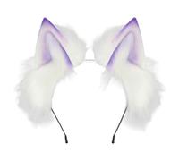 Iuhtrb Anime Cosplays Plush Cats Ear Headbands Adjustable Soft Gradients Costume Hair Accessory For Halloween Party Daily Wear Cute Cats Ear Hair Accessory