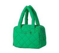Iuhtrb Casual Fashionable Nylon Small Handbag With Plaids Quilting And Bowknot For Everyday Elegant Padding Purse For Women Bows Quilting Handbag