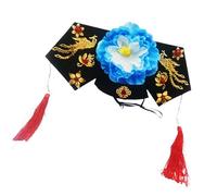 Iuhtrb Classical Empress Hat For Women Vintage Flower Velvets Hat Chinese Drama Costume Headwear Roleplay Party Hair Decors Costume