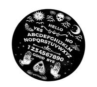 Iuhtrb Dowsing Divinations Mat Pad Skull Sun Moon Astrology Pendulums Chart Mat Balancing Meditations Decoration Tarots Pad Witchcrafts Supplies Desk Decoration