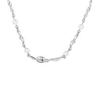 Iuhtrb Elegant Designs Sturdy Pearls And Zircon Necklace A Statement Pieces Fashion Accessory For The Fashionable Women Office Date Necklace