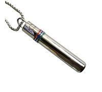Iuhtrb Elegant Mindful Breathing Necklaces Stainless Steel Anxieties Necklaces For Effective Stress Management And Relaxation Rotatable Necklace