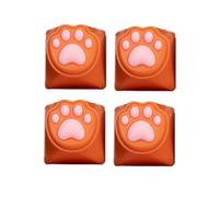 Iuhtrb Ergonomic CatPaw Keycaps ABS Silicone Blend Reduced Noise Fatigue Easy Typing For Programmers And Gamers Soft Touch Silicone Keycaps