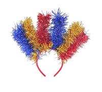 Iuhtrb Eye-catching Tinsel Headbands Mardi Gras Headwear For Girls Masquerade Hair Accessories Mardi Gras Flapper Headband New Year Headpiece