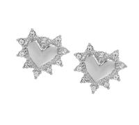 Iuhtrb Fashionable Gold Tone Heart Zirconia Jewelry Set With Comfortable Wear Sturdy Alloy For Stylish Women Casual Wear Romance Jewelry Gift