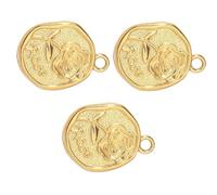 Iuhtrb Floral Charm Stainless Steel Jewelry Accessory Crafting Unique Earrings And Necklaces Portable For Daily Use Gold 3Pcs Ladies Jewelry
