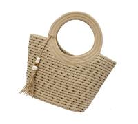 Iuhtrb Friendly Oversized Straw Beach Bag Women Holiday Essential Storage Practical Spacious Handbag For Outdoor Handmade Straw Beach