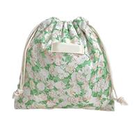 Iuhtrb Functional Floral Drawstring Storage Bag Earphone Holder Pouches for Makeup Essential and Small Gadgets Women's Fashion Bag