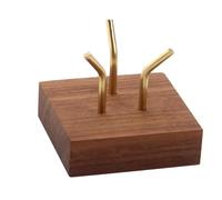 Iuhtrb Gemstones Display Rack Handmade Wood Stand for Minerals and Rock Collections Elegant Fossils and Geode Holder