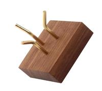 Iuhtrb Gemstones Display Rack Handmade Wood Stand for Minerals and Rock Collections Elegant Fossils and Geode Holder