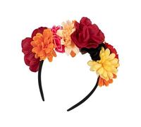 Iuhtrb Mexico Festival Hairband Fabric Flower Headband Cosplay Costume Headpiece Family Gathering Day Of The Death Hairhoop