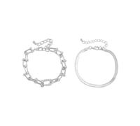 Iuhtrb Multipurpose Stacking U Link Crystals Set Sparkling Adjustable Sturdy Metal Materials Jewelry Gifts Casual Use Trendy Stacking