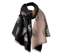 Iuhtrb Oversized Warm Shawl Wrap Leaf Print For Women Stylish Warm And Soft Large Wrap For Fashionable Layering Poncho Shawl