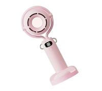 Iuhtrb Portable Foldable Desk Fan Rechargeable 5 Speed Adjustable Quiet Operations Cartoon Design For Office Travel Home Use USB Rechargeable Small Fan