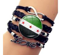 Iuhtrb Practical Sturdy Handwoven Wristband Featuring The New Syrian Flags Designs Accessory For Daily Wear Stylish Outfits Comfortable Fashion