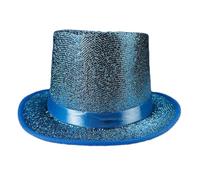 Iuhtrb Shimmering Magicians Hat For Men Women With Belt Music Festival Costume Props Hat Jazzy Caps Stage Ceremony Clothing Accessory