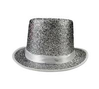 Iuhtrb Shimmering Magicians Hat For Men Women With Belt Music Festival Costume Props Hat Jazzy Caps Stage Ceremony Clothing Accessory