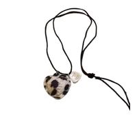 Iuhtrb Sophisticated Heart Necklace Featuring Cord Stylish Vintage Statement Jewelry Trendy Necklace For Various Occasions Stylish Leather