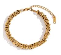 Iuhtrb Stainless Steel Beaded Circles Trendy Jewelry Unique Necklace For Women Seeking A Stylish Accessory Handmade Necklace
