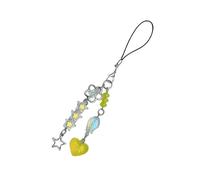 Iuhtrb Star and Flower Bead Phone Lanyard Heart and Fish Beaded Mobile Strap Unique Key Holder Present for Fashion Enthusiasts