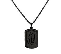 Iuhtrb Unique Arabic Pattern Necklace Fashionable Arabic Pendant Necklace Stainless Steel Texture Neck Jewelry For Daily Party Cultural Exchange Jewelry