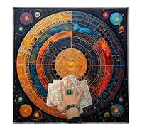 Iuhtrb Universe Planet Pattern Astrology Tablecloth Altars Cloth Square Divinations Card Table Cloth Witchcrafts Deck Divinations Card Table Wall Decors
