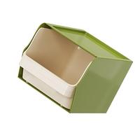 Iuhtrb Wall Mount Teabag Storage Box Large Capacity Drawer For Coffee And Snacks Sturdy PP Stackable Space Optimization Large Capacity Coffee Holder Desktop