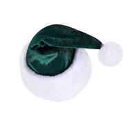 Iuhtrb Warm Christmas Santa Hat Thicken Plush Headgear White Furry Brim For Christmas Parties Cosplay Accessories Plush Adult Santa Hats Bulk