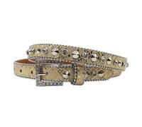 Iuhtrb Western Waist Belt With PU Leather Waist Accessory Rhinestones Rivet Studded Adjustable For Men And Women Jeans Dresses Rhinestones Belt