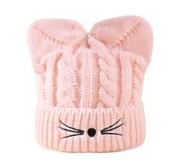 Iuhtrb Winter Caps Kitten Ears Knitted Hat For Halloween Cosplay Photo Props Knitted Hat For Boys And Girls Cartoon Ear Knit Hats Women