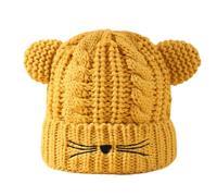 Iuhtrb Winter Caps Kitten Ears Knitted Hat For Halloween Cosplay Photo Props Knitted Hat For Boys And Girls Cartoon Ear Knit Hats Women