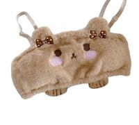 Iuhtrb Womens Cartoon Bear Animal Underwear Anime Furry Padded Tube Top Bra Pumpkin Shorts Panty Japanese Winter Plush Lingerie Furry Plush Bra Underwear