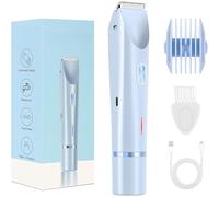 Iui Beauty 2-in-1 Painless Bikini Hair Trimmer-Beauty Shaver Pour Bikini, Lames Céramique Courbées Douces, Shaver Women Pour Peau Sensible, Finition Rapide Avant Plage Voyage (Blue)