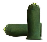 IUIBMI 10 Pcs Sandless Sand Bags for Flooding, Thickened Canvas Sand Bags Flood Protection Sand Bag Reusable Water Flood Barrier Sandbags with Ties for Doors Windows Garage