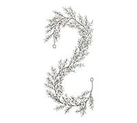 IUIBMI 5.9ft Berry Christmas Garland Artificial White Berry Garlands with Pine Cone and Holly Leaves Christmas Tree Berry Wreath for Indoor Fireplace Winter Holiday Xmas Home Decor(#1)
