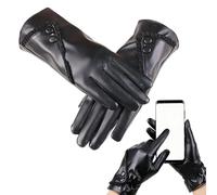 iuiiaii 1 Pair Thermal Gloves Womens, Black Gloves Work Glove Women Fashionable Design Touch Screen Glove, Suitable for Many Occasionsthis, Also Suitable Is Gifts for Women Or Moms