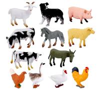 iuiiaii 12 Pcs Farm Animal Toys, Animals Toys For Kids Animal Figures For Toddlers, Realistic Mini Toy Farm Animals For 2 Year Olds Childs Farm Kit For Toddlers Learning Kids Toddlers