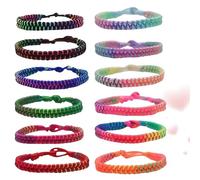 iuiiaii 12 PCS Novelty Friendship Bracelets for Kids, Kids Friendship Bracelets Woven Braided Bracelet for Women Girls Birthday Valentine Summer Beach Party Thanksgiving Favors More Ways To Wear