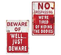 iuiiaii 2 Pcs Halloween Decorations Outdoor Yard Signs Stuff, Outdoor Halloween Decorations Courtyard Logo, Party Decoration Hanging Front Door Garden Yard Porch Strange Props, 20x30 Cm