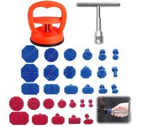 iuiiaii Car Dent Puller Kit, Dent Removal Kit Dents Remover Tool for Car, Equipped with T-Shaped Puller and 30 Pcs Washers, Repair Tools Suitable for Various Cars Dents Removers