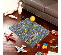 iuiiaii Car Play Mats for Kids, Durable Car Rug Soft and Aesthetically Pleasing Road Mat for Toy Cars, Suitable Indoor Gaming and Entertainment Rooms As Well As Classroom Activities