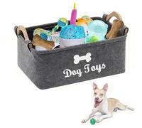 iuiiaii Dog Toy Box, Dog Toy Basket, Dogs Collapsible Toys Storage Basket With Cute Pattern Dogs Toy Box Storage Pet Stuff Basket for Dog Toy Storage, Doggy Clothes Blankets Storage