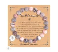 iuiiaii Healing Bracelets for Women, Retirement Gifts for Women, Good Luck Bracelet Colleague Leaving Gifts with You Will Be Missed Card Crystal Bracelets Birthday Valentines Gift to Her