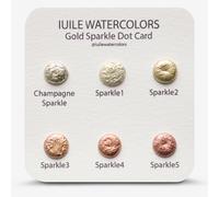 IUILE : Watercolour Paint : Sparkle Gold : Dot Card : 6 Colours