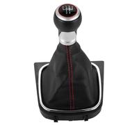 IUKMR Car Gear Stick for VW for Golf 5 for 6 MK5 MK6 R32 for GTI 2004-2009 / Speed Gear Shift Knob Leather Car Manual Stick Shifter Lever Knob(Red Line 5 Speed)