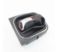 IUKMR Car Gear Stick for VW for Golf 6 MK5 MK6 5 Speed Plastic Shift Knob with Leather Gaitor Boot Car Stick Shifter Lever Knob(6 Speed)