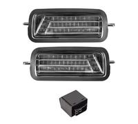 IUKMR For Lada For Niva 4X4 1995 LED For DRL Lights With Running Turn Signal Plastic Function Car Styling Tuning Headlight Assembly(Light with relay)